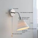 Axyaa Ceramic Wall Sconce with Flexible Arm & Adjustable LED Light Silver