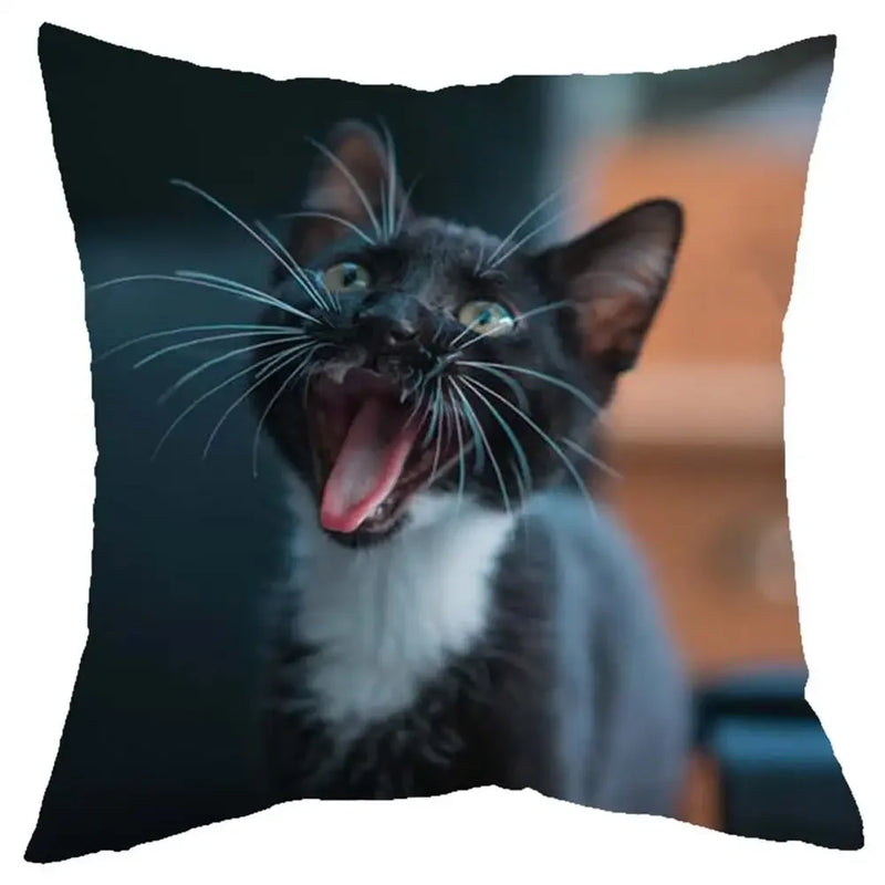 Axyaa Cat Design Sofa Cushion Cover 45x45cm