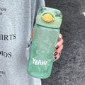 Axyaa Large Capacity Straw Water Bottle - BPA Free, Leak-proof, Portable Drinkware