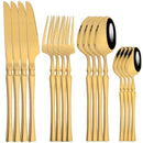 Axyaa Stainless Steel Cutlery Set - 16Pcs Dinnerware & Flatware Silverware Set
