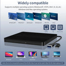 Axyaa USB3.0 Type-C Slim External DVD RW CD Writer Drive for Laptop PC