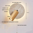 Axyaa Stone Terrazzo LED Wall Lights with Pull Chain Switch - Set of 2