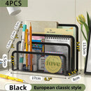 Metal Mesh Desk File Organizer by Axyaa - Small Letter Holder for Desktop Organization