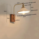 Axyaa Glass Walnut LED Wall Lamp Pull Chain Switch Modern Mirror Light