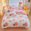Axyaa Cartoon Style Fluffy Coral Fleece Duvet Cover - Queen/King Size