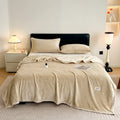 Axyaa Cozy Flannel Blanket: Soft, Warm, and Stylish Solid Color Milk Blanket