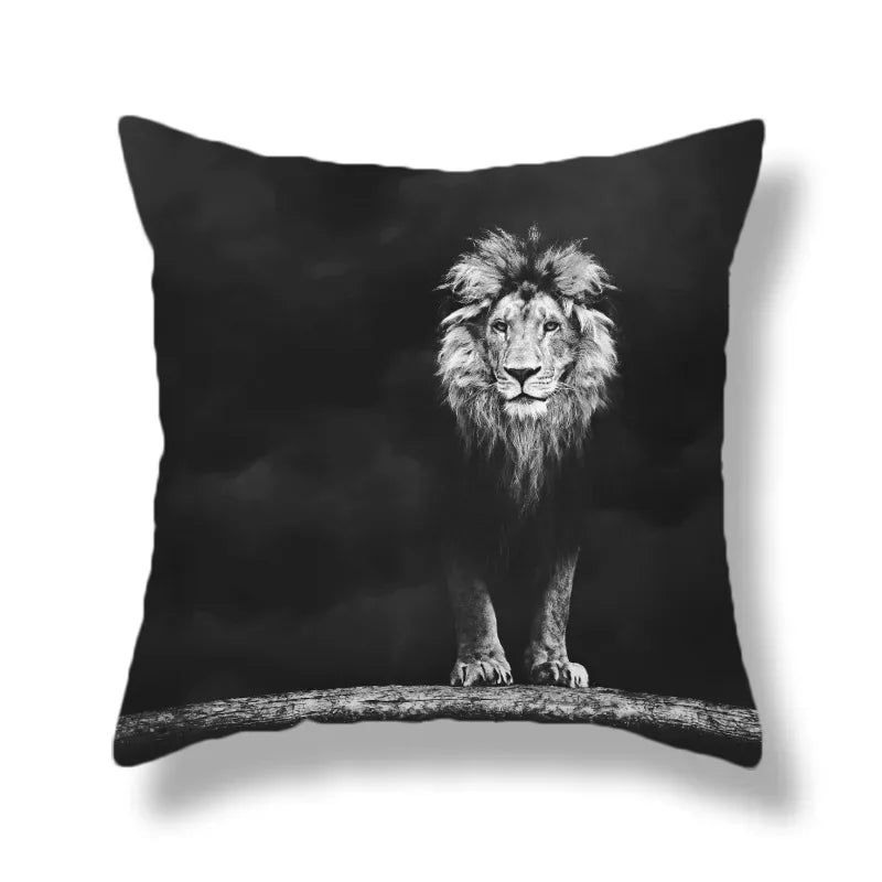 Wild Animal Lion Tiger Cushion Cover - Axyaa Home Decor