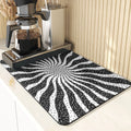 Axyaa Geometric Coasters Set of 4 Black White Dining Table Placemats Mats