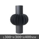 Axyaa Geometric Serrated Metal Flower Vase - Abstract Decorative Cylinder