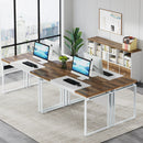 Axyaa L-Shaped Executive Desk with Reversible File Cabinet and Storage Drawers