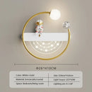 Axyaa Astronaut Star Moon LED Wall Lamps for Children's Room