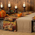 Axyaa Halloween Pumpkin Cat Table Runner Farmhouse Dining Decor