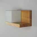 Nordic Green Plant Pot Wooden Lamp by Axya: Modern LED Wall Light for Home Decor