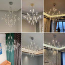 Axyaa Modern Crystal Ceiling Chandelier for Living Dining Bedroom