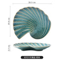 Axyaa Shell Plate: Creative Kiln-changed Ceramic Plate for B&B and Restaurant