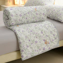 Axyaa Floral Print Quilted Comforter: Soft Single Double Blanket for Bed