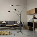 Axya Nordic Black Aluminum Floor Lamp for Living Room, Bedroom - Tall Standing Light