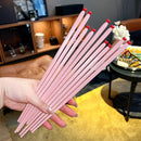 Axyaa Heart-shaped Alloy Chopsticks Set for Elegant Dining