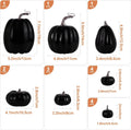 Autumn Pumpkin Set by Axyaa - 16pc Foam Decorative Pumpkins for Thanksgiving, Halloween & Fall