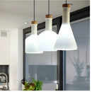 Axyaa Glass Bottle Pendant Lights: Modern LED Hanging Lamp for Home Kitchen Dining Decor