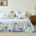 Axyaa Cotton Summer Quilt 4-Piece Set, Single Size, Thin and Washable