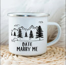Axyaa Enamel Campfire Mug Customized for Couples Forest Wedding Gifts