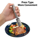 Axyaa Stainless Steel Thumb Press Salt Pepper Grinder for Barbecue Kitchen