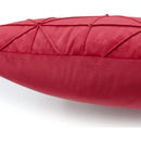 Axyaa Checkered Grid Velvet Throw Pillow Cover Red pilllowcase