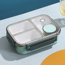Axyaa Stainless Steel Bento Box: Divided Leakproof Lunch Container for Food Storage