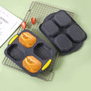 Silicone Bread Baking Plate by Axyaa: High Temp Resistant Hamburger Mold
