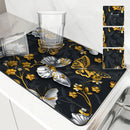 Axyaa Absorbent Kitchen Drying Mat for Tableware Drying and Decor