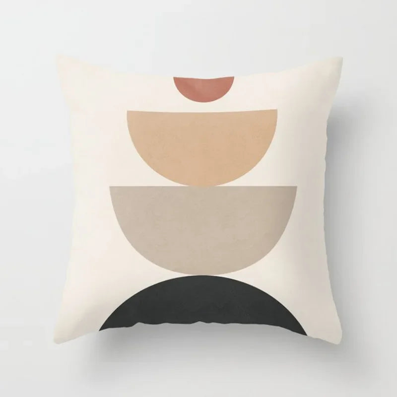 Modern Abstract Plant Leaf Geometric Cushion Cover for Home, Office, Sofa - Axyaa Brand