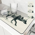 Axyaa Super Absorbent Kitchen Draining Mat - Quick Dry Dish Drying & Bathroom Drain Pad