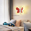 Axyaa Nordic Cartoon Butterfly LED Wall Lamp for Children's Room