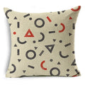 Axyaa Mandala Graffiti Cushion Cover 45x45cm Linen Pillow Case for Sofa Bed Decor
