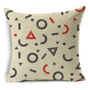 Axyaa Mandala Graffiti Cushion Cover 45x45cm Linen Pillow Case for Sofa Bed Decor