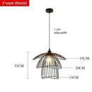 Axyaa Nordic Art Wrought Iron Pendant Light - Modern Minimalist Living Room Lighting