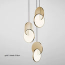 Axyaa Gold LED Circle Chandelier Pendant Lights for Home Decor & Indoor Lighting