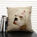 Axyaa Bulldog Dachshund Cushion Cover 45x45cm Square Linen Pillowcase