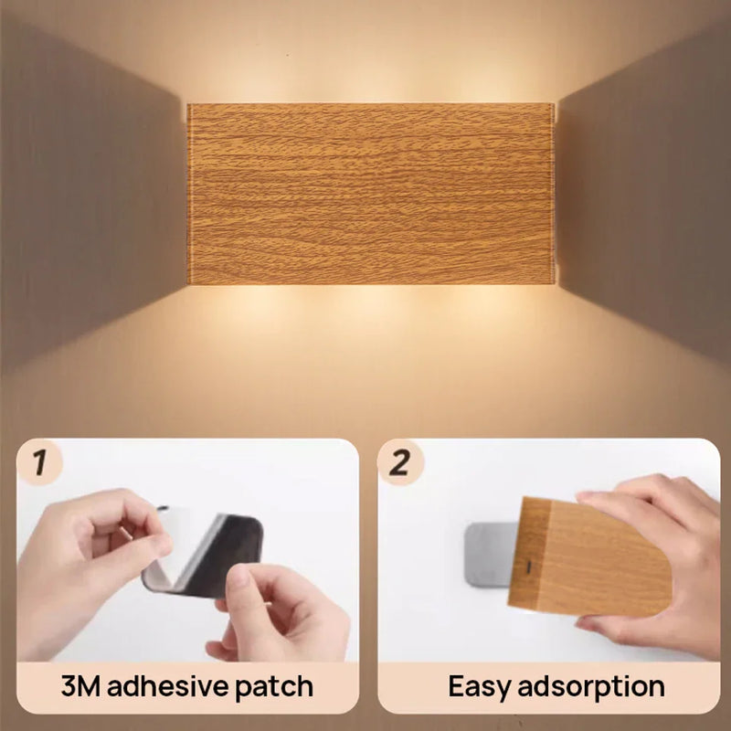 Axyaa Wireless LED Wall Lamp Touch Dimming Night Light - 3 Colors