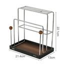 Axyaa Stainless Steel Kitchen Organizer Rack with Knife Holder