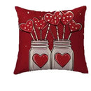 Axyaa Heart-patterned Cushion Covers for Sofa, Bedroom, Car - Love-themed Design