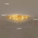 Axyaa Golden Crystal Tear Drop Ceiling Light for Living Room & Bedroom