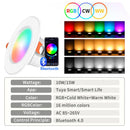 Axyaa Smart LED Downlight 10W 15W Dimmable Color Changeable Spot Lamp Smart Life App Control