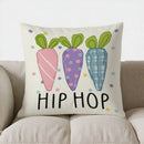 Colorful Carrots & Hip Hop Pattern Pillow Cover by Axyaa for Sofa Bedroom