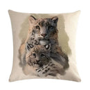 Axyaa Pet Animal Print Linen Pillowcase 45*45cm for Office Sofa Decoration