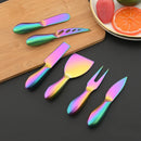 Axyaa Matte Silver Stainless Steel Cutlery Set - 6Pcs Butter Cheese Slicer Cutter