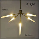 Axyaa Sputnik Chandelier LED Pendant Tree Lighting for Kitchen Dining Room