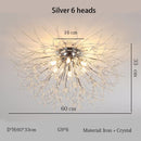 Axyaa Nordic Dandelion Crystal Ceiling Light for Romantic Home Décor