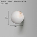 Axyaa Marble Ball Wall Lamp G9 Bulb 12/15cm LED Indoor Light Home Decor